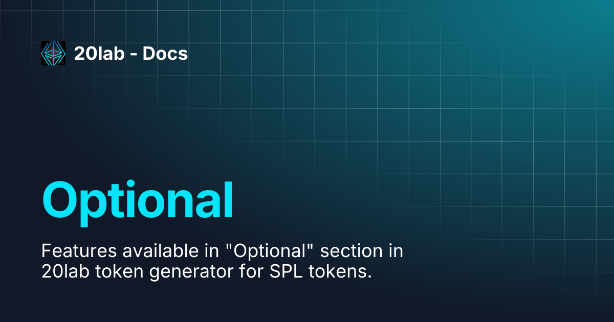 Optional | 20lab - Docs